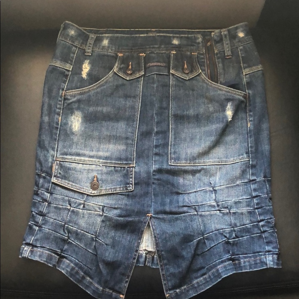 Jean Marithe Franços Girbaud Vintage Denim Skirt